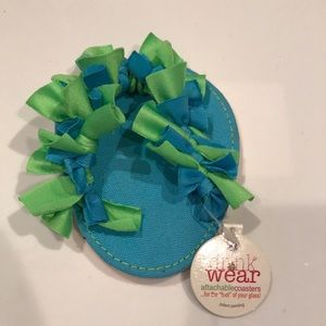 Carrie and Co Napa wine glass footwear flip flop